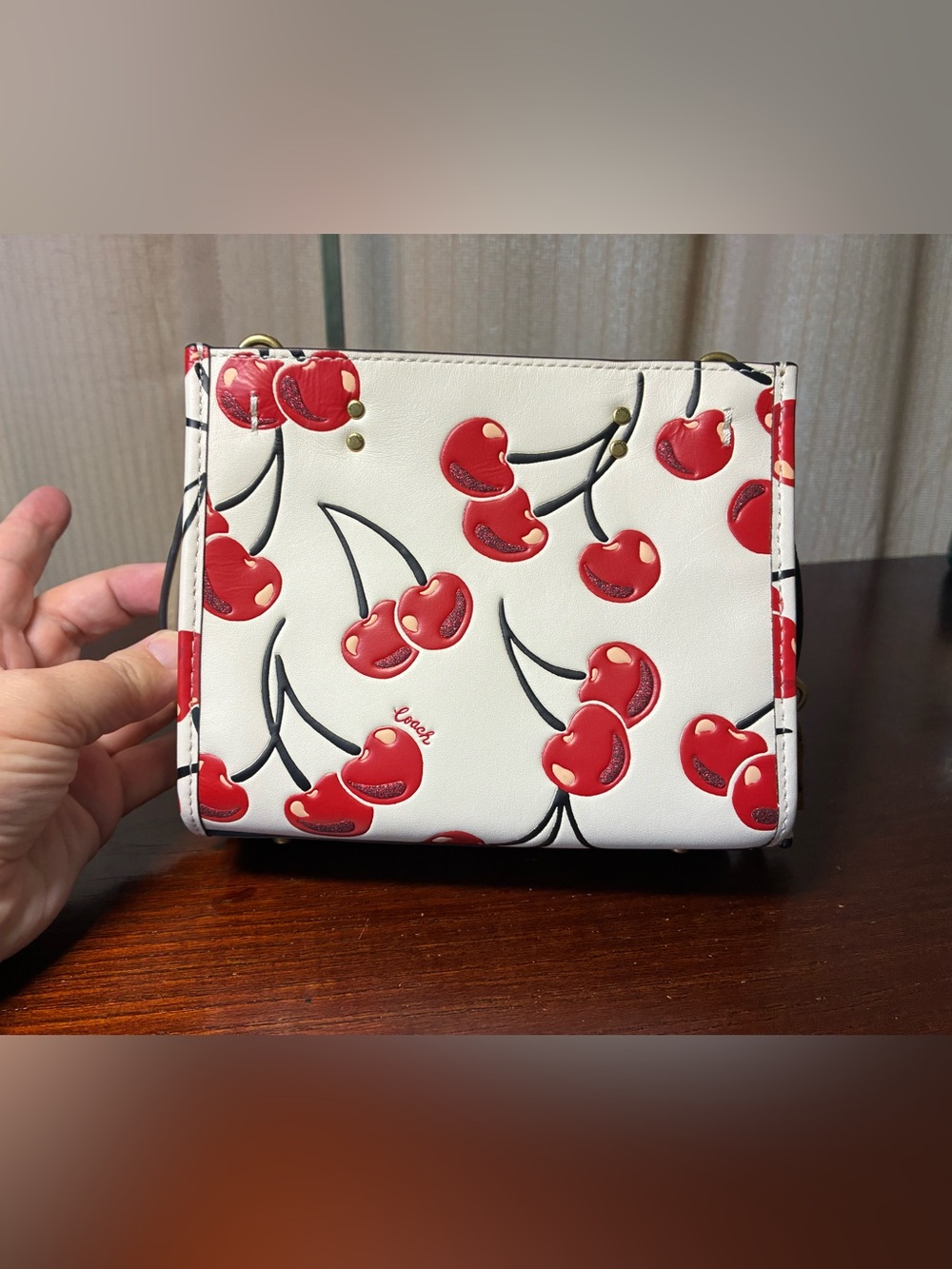 Coach Rogue 17 Cherry Print Crossbody Bag - Picture 2 of 7